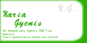 maria gyenis business card